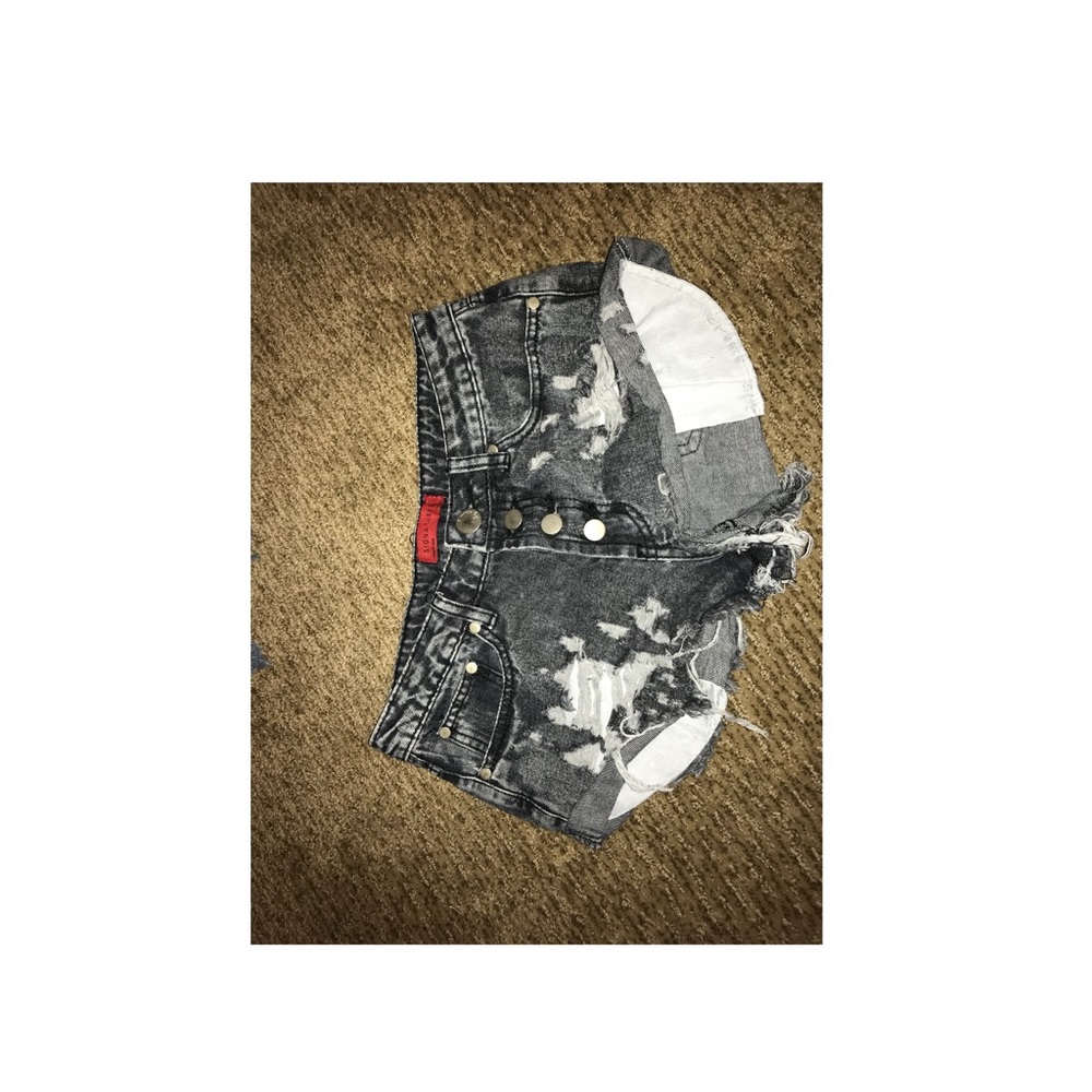 black high waisted shorts